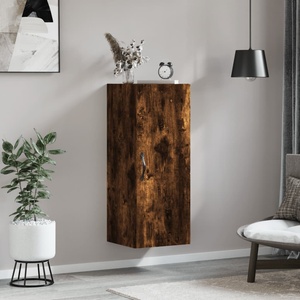 vidaXL Стенен шкаф опушен дъб 34, 5x34x90 см инженерно дърво (834999)