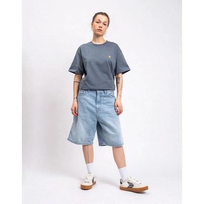 Carhartt WIP W' Brandon Short Blue heavy worn bleached