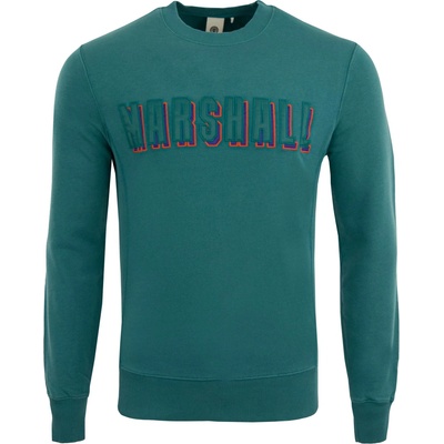 Franklin & Marshall fleece cotton round neck long green