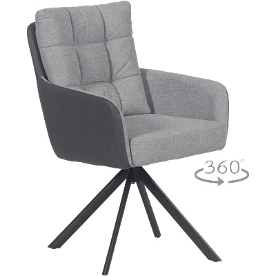 Carmen Трапезен стол sefton - сив cm