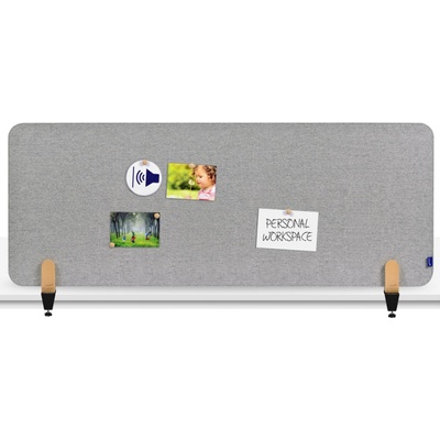 Legamaster Nástěnková stolní dělící přepážka 60 x 160 cm se svorkou, šedá – Zboží Mobilmania