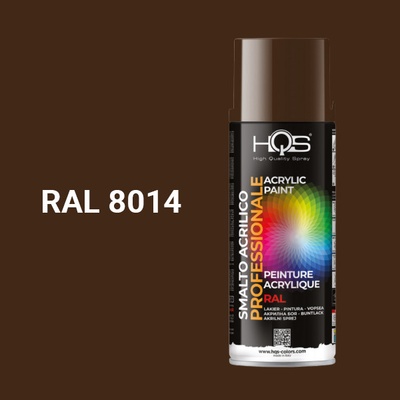 HQS akrylová farba v spreji 400 ml RAL 8014 lesklá