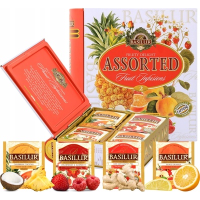 Basilur Fruit Infusions Book Fruity Delight plech 32 x 1,8 g