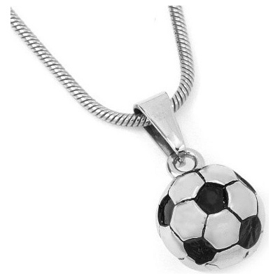 SILVEGO Oceľový prívesok futbalová lopta KMMP23559