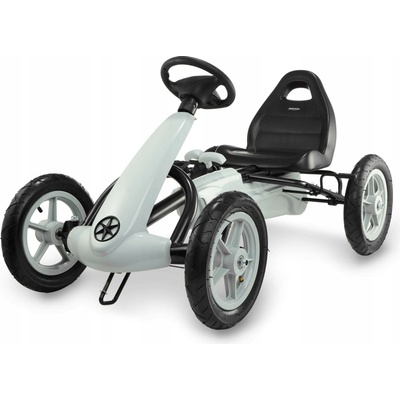 HyperMotion šlapací motokára šedá s ruční brzdou