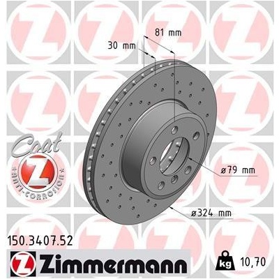 Brzdový kotúč ZIMMERMANN 150.3407.52