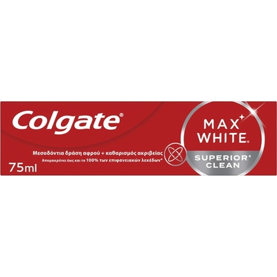 Colgate MAX WHITE, избелваща паста за зъби, Addio Macchie, 75 мл