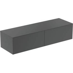 Ideal Standard Atelier Conca стенен шкаф за монтаж в антрацит мат с 2 чекмеджета и плот 160 см (T4315Y2)