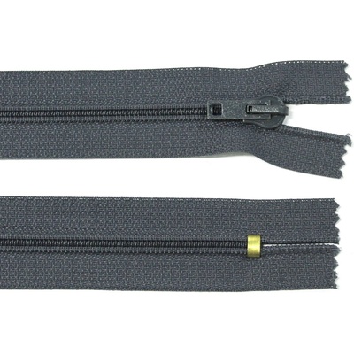 Spirálový zip no.5 nerozepínací 16cm tmavě šedý