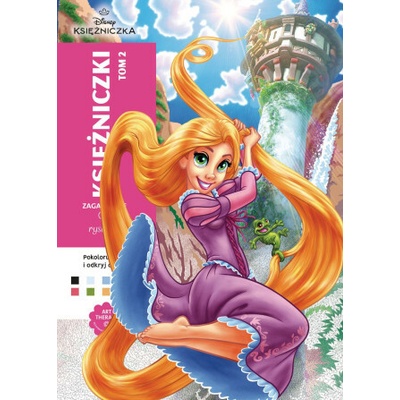 Kolorowanka antystresowa Disney Księżniczki. Tom 2. Zagadkowe rysunki