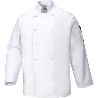Portwest Suffolk Chefs C833 dlhý rukáv biely XS