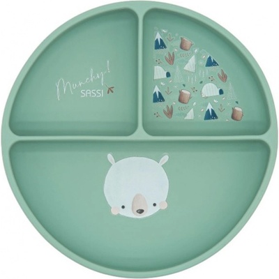 Sassi Силиконова чиния за хранене с вакуум - Sassi, Мечка (SSSI1679)