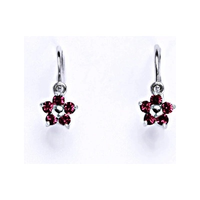 Čištín dětské se Swarovski krystalem fuchsia pomněnka NK 1391 SW