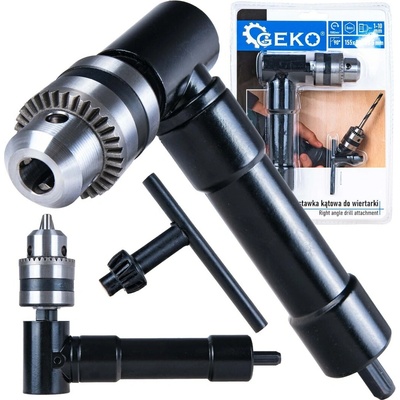 GEKO Úhlový nástavec 90° na vrtačku, sklíčidlo 1–10 mm - G00554