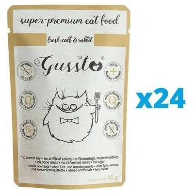 Gussto Cat Fresh Calf & Rabbit 24 x 85 g