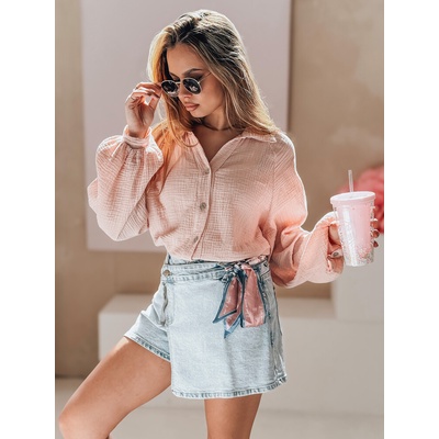 Dstreet dámska džínsová sukňa GOOD VIBE SY0464 modrá svetlo