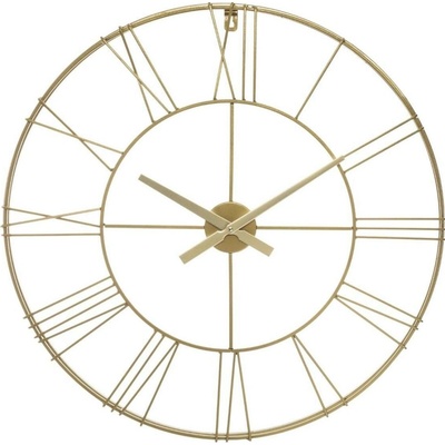 Atmosphera Nástěnné hodiny, kovové, zlaté, 70 cm