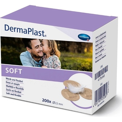 DERMAPLAST náplasti Soft kulaté průměr 22 mm 200 ks