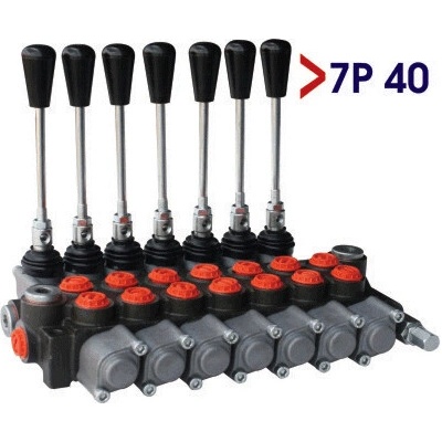 Hydraulický rozvaděč sedmipáčkový dvoučinný 07P40