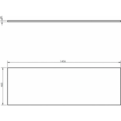 Mexen Uni 91AXX-1404-464-18-00 stolová doska 140 cm biely lesk
