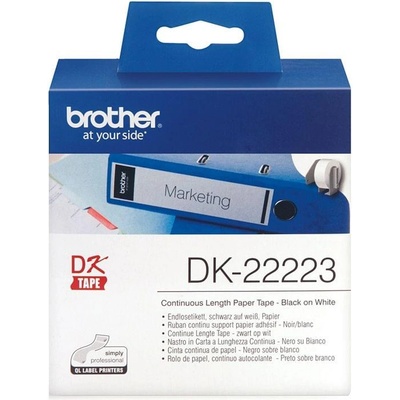 Brother Непрекъсната хартиена лента Brother DK22223, 50 mm x 30.48 m, бяла (3030100631)