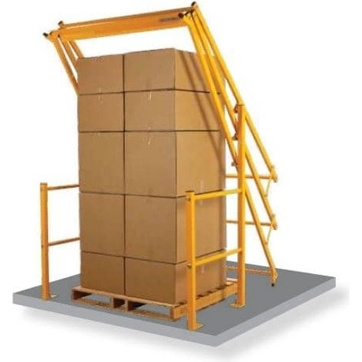Otočná paletová branka na rampy Vario 22 – pro palety 2200×2000×1300 mm, vnější š.2400 mm