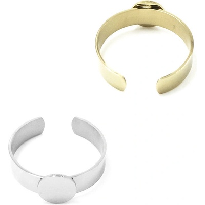 Základ pro prstýnek 304 19x5x8mm - 1ks - Light Gold RL / 1Ks