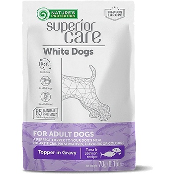 Nature's Protection White Dogs Digestive Care Adult with Tuna & Salmon- Пауч за бели кучета с риба тон и сьомга- 70гр