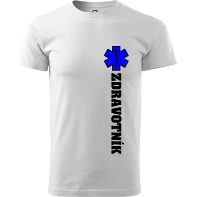 Hvězda života zdravotník Klasické pánské triko bílá