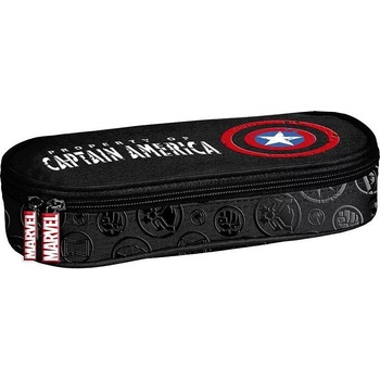 PASO Овален ученически несесер Paso Captain America - 1 цип (AV25AV-013)