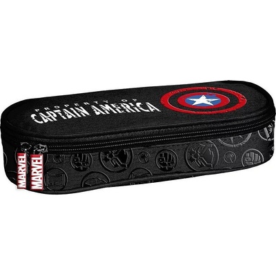 PASO Овален ученически несесер Paso Captain America - 1 цип (AV25AV-013)