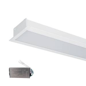 ELMARK Led ПРОФИЛ ЗА ВГРАЖДАНЕ s48 32w 4000k 1500mm БЯЛ+АВАРИЕН БЛОК (99fm1504032/whe)