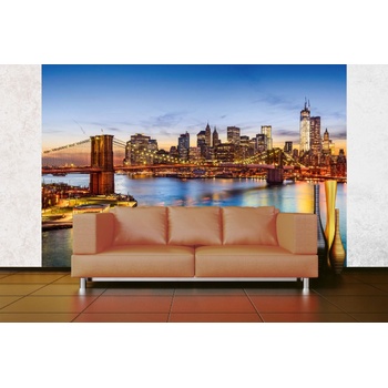 DIMEX ART s. r. o Самозалепваща се флизелинова фототапета градски пейзаж на ню йорк 375 x 250 см