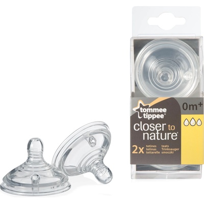 Tommee Tippee Комплект биберони Tommee Tippee - Closer to Nature, 3 капки, 0 м+, 2 броя (TT.0010)
