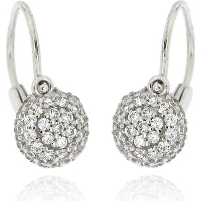 Zlatnictví U Kostela zlaté dětské náušnice s bílými zirkony 015233