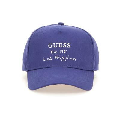 Шапка с козирка в синьо с бял надпис за момче Guess