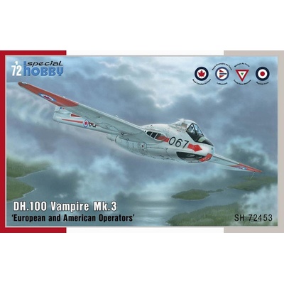 Špecial Hobby SH72453 DH.100 Vampire Mk.3 European and Americ 1:72