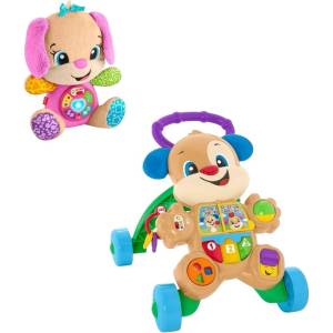 Mattel Комплект Fisher Price Laugh & Learn - За момиче (GXR70+JFD33) Проходилка