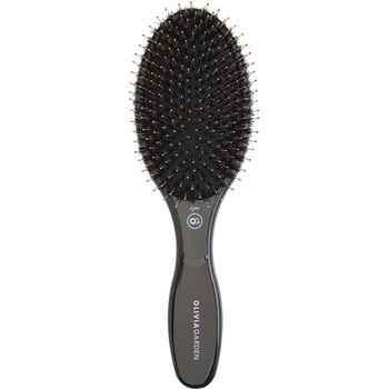 Olivia Garden Expert Care Oval Detangler Boar & Nylon Bristles Black