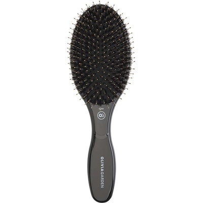 Olivia Garden Expert Care Oval Detangler Boar & Nylon Bristles Black