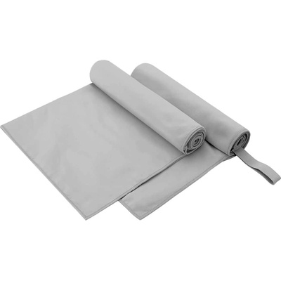 vidaXL Спортни кърпи 2 pcs Сив 100 x 50 cm Полиестер и полиамид (42011468)