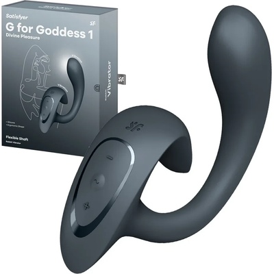 G-точка вибратор с клитор стимулатор, 18, 5см. - G for Goddess 1 Grey (SATISFY465)