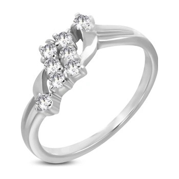 Šperky4U ocelový prsten se zirkony OPR1106