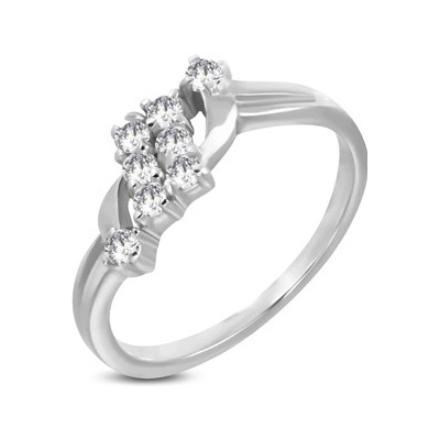 Šperky4U ocelový prsten se zirkony OPR1106