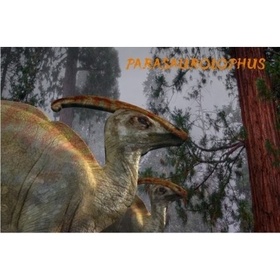 3D pohľadnica Dinosauri Parasaurolophus