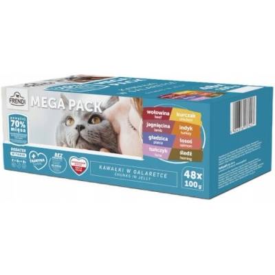 FRENDI kousky v želé maso-rybí příchutě 48 x 100 g