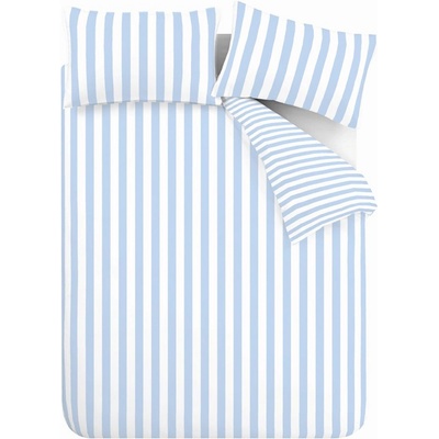 Sassy B Бяло/синьо единично спално бельо 135x200 cm Stripe Tease - Sassy B (BD/55502/R/SQS/BL)
