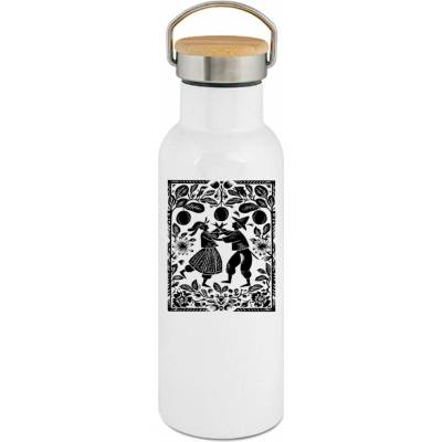 123TRIKO termoska Lidový tanec, folklor, černý tisk 500 ml