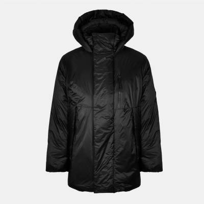 RAINS Яке RAINS Men's Torna Long Waterproof Windproof Hooded Medium Puffer Jacket - Black 01