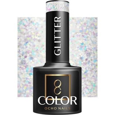Ocho Nails lak na nechty s trblietkami G02 5 g